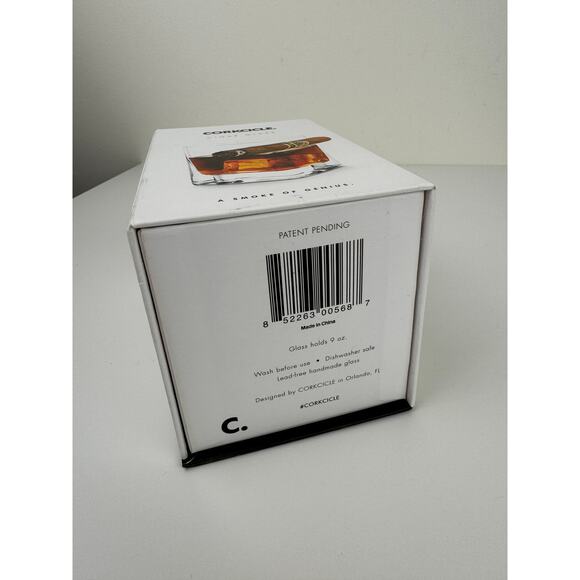 CORKCICLE Cigar Glass Handcrafted Whiskey Glass with Built-in Cigar Holder NEW - Picture 5 of 7